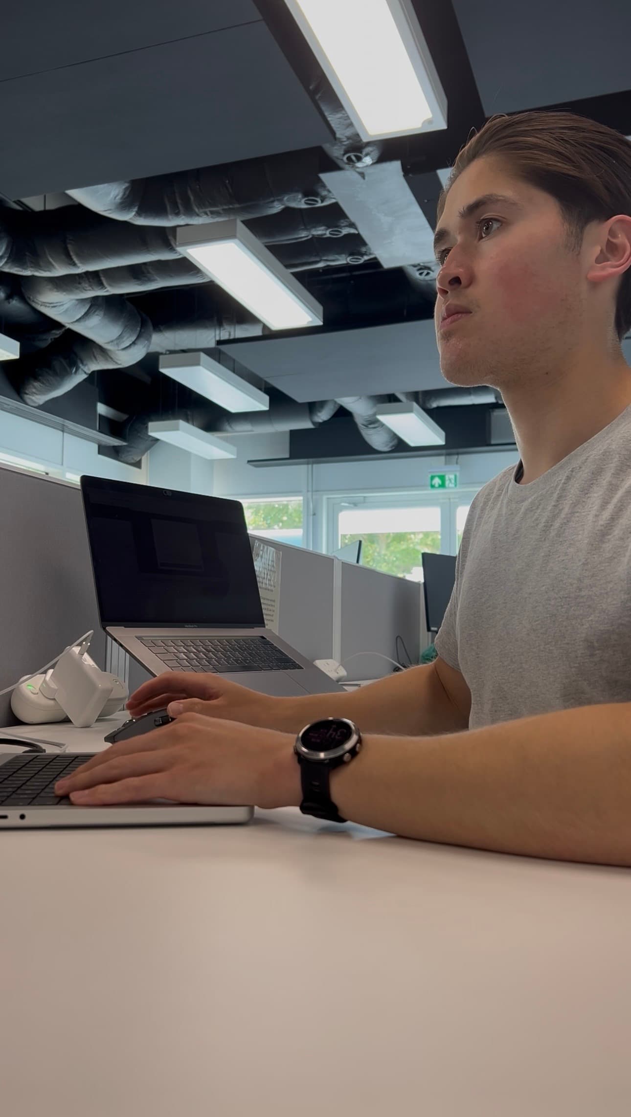 Ryan Donaghue working on online coaching programmes